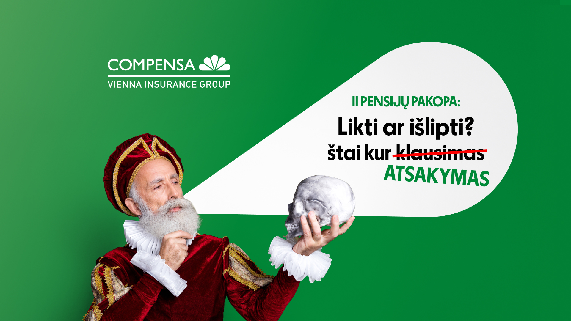 Compensa kampanijos vaizdas