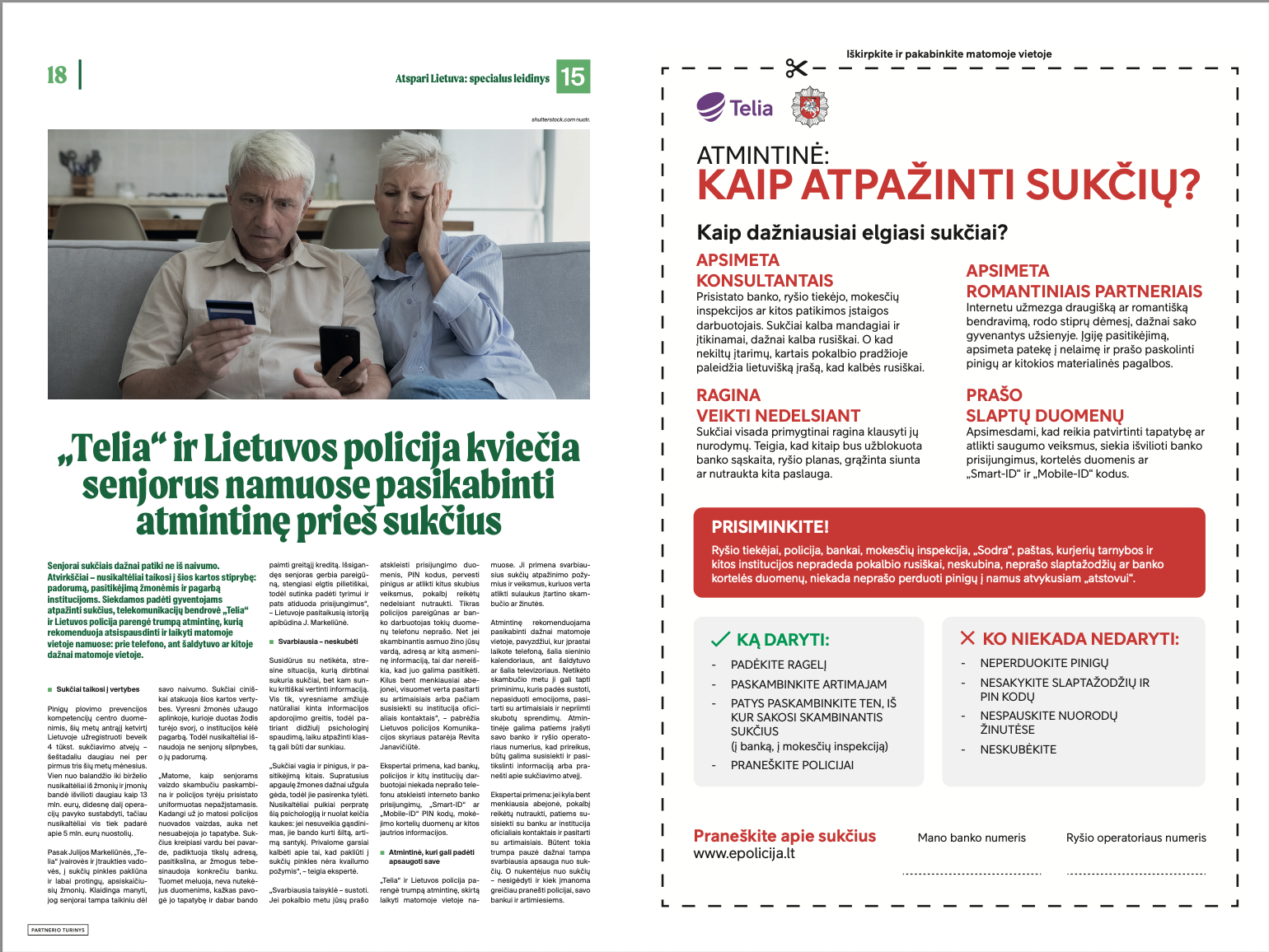 Atspari Lietuva specialus leidinys su Telia ir Lietuvos policija